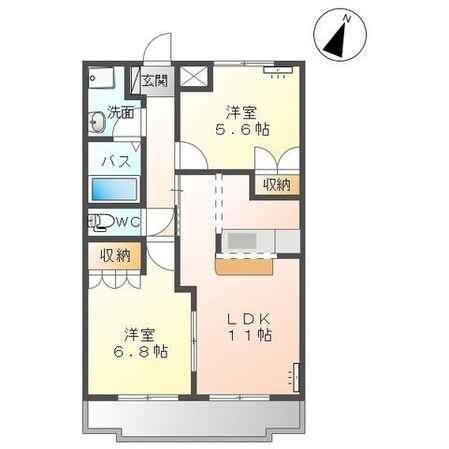 ヒーリングカーサAの物件間取画像